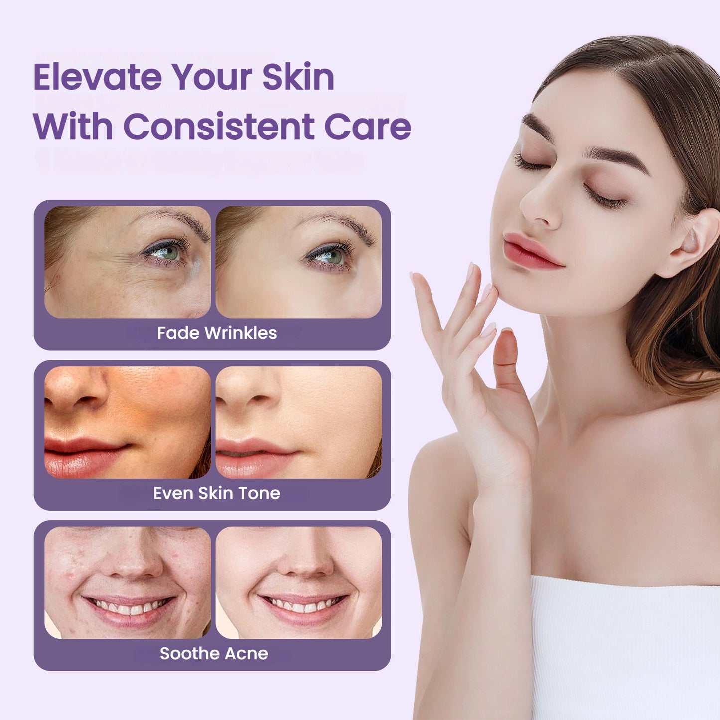 Haloral Rose Quartz Microcurrent & LED Facial Device