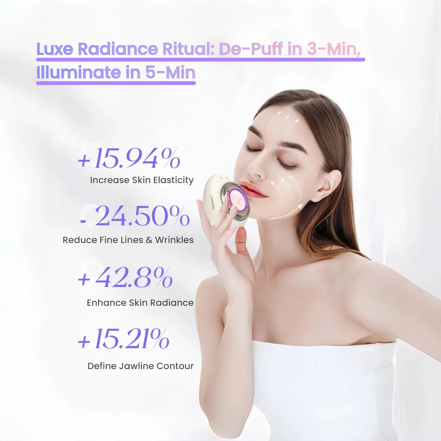Haloral Rose Quartz Microcurrent & LED Facial Device