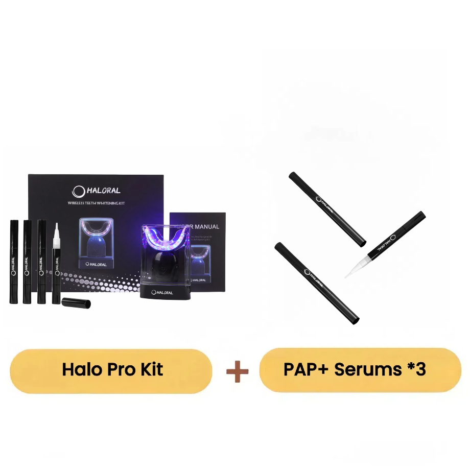 Kit de blanqueamiento dental inalámbrico con LED Haloral Halo Pro