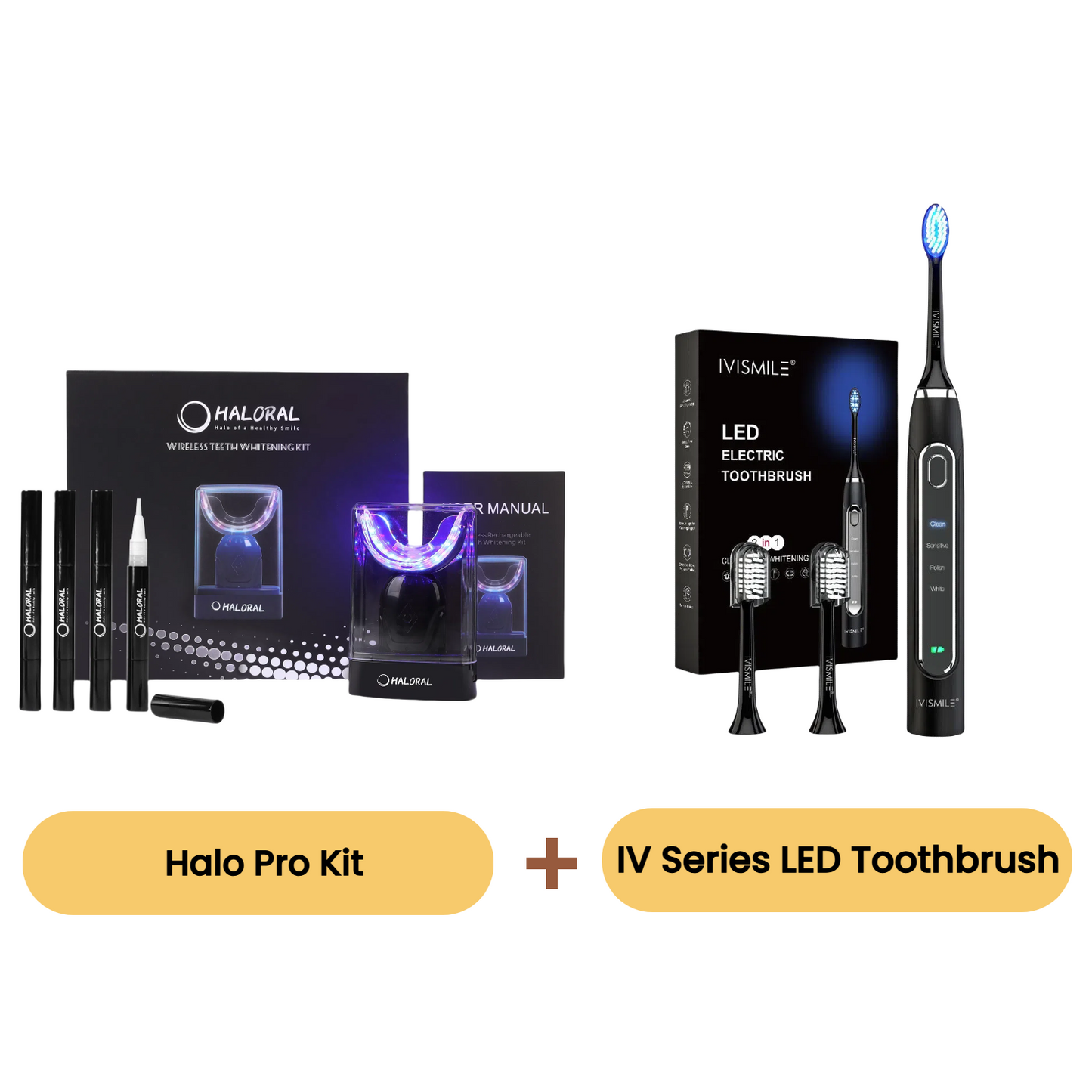 Kit de blanqueamiento dental inalámbrico con LED Haloral Halo Pro