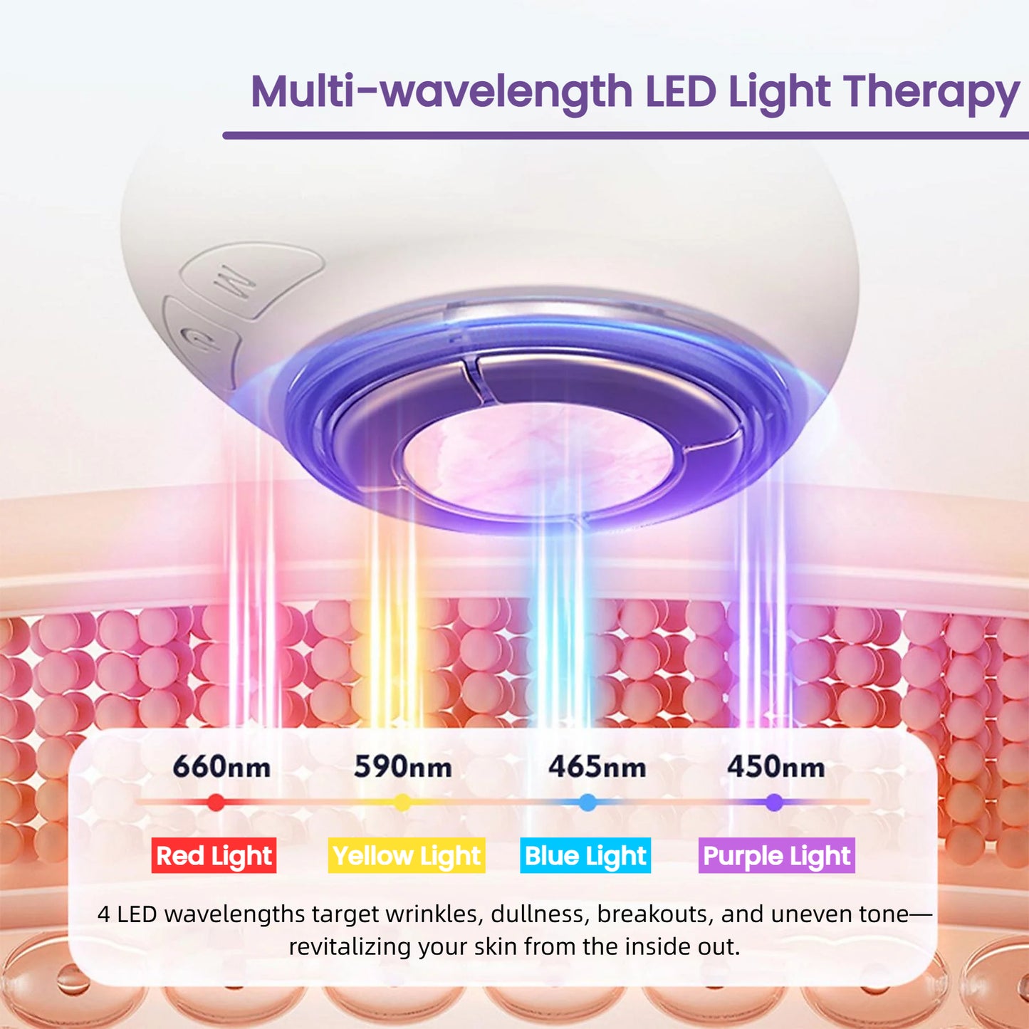 Haloral Rose Quartz Microcurrent & LED Facial Device