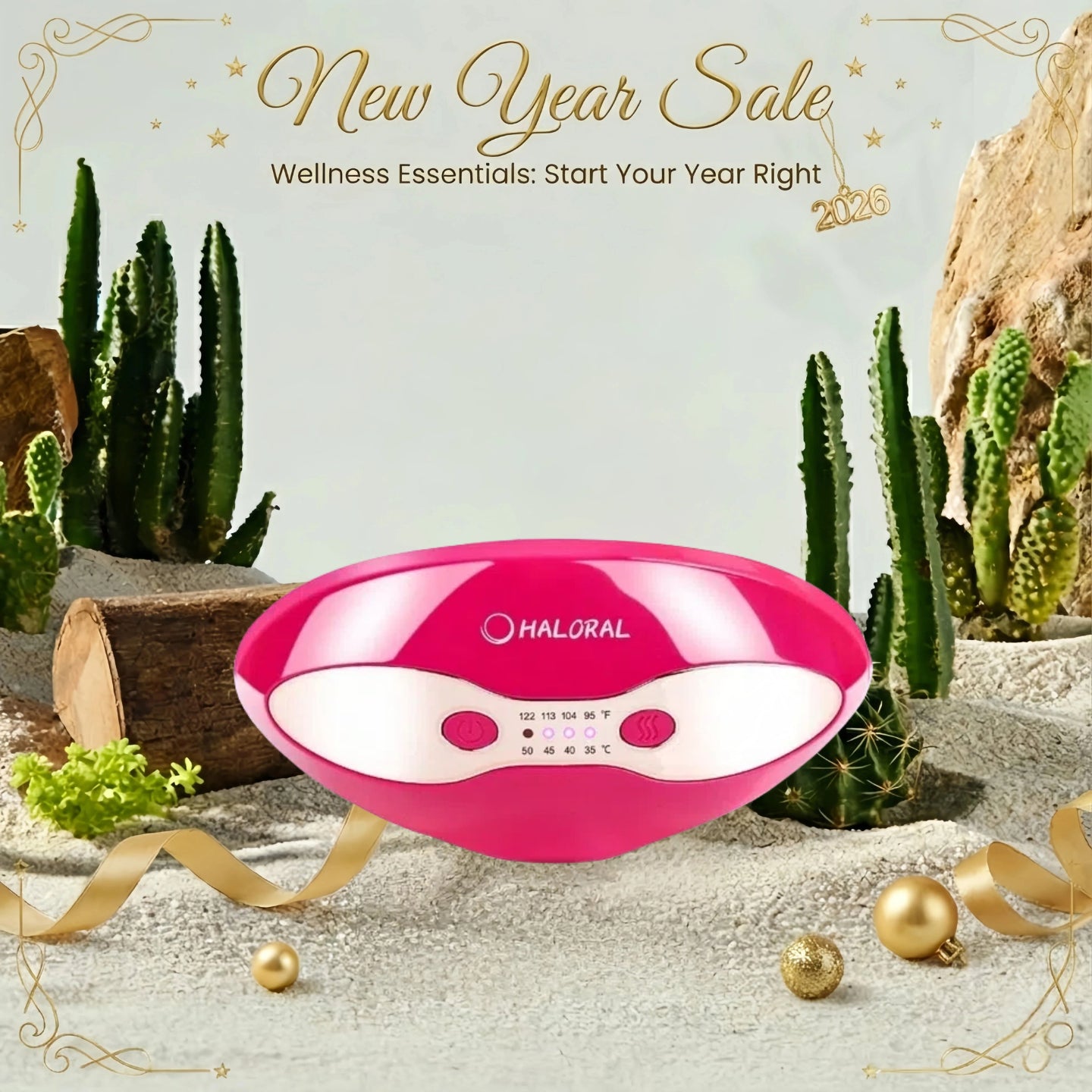 Dispositivo LED de doble acción para el cuidado de los labios y los ojos Haloral