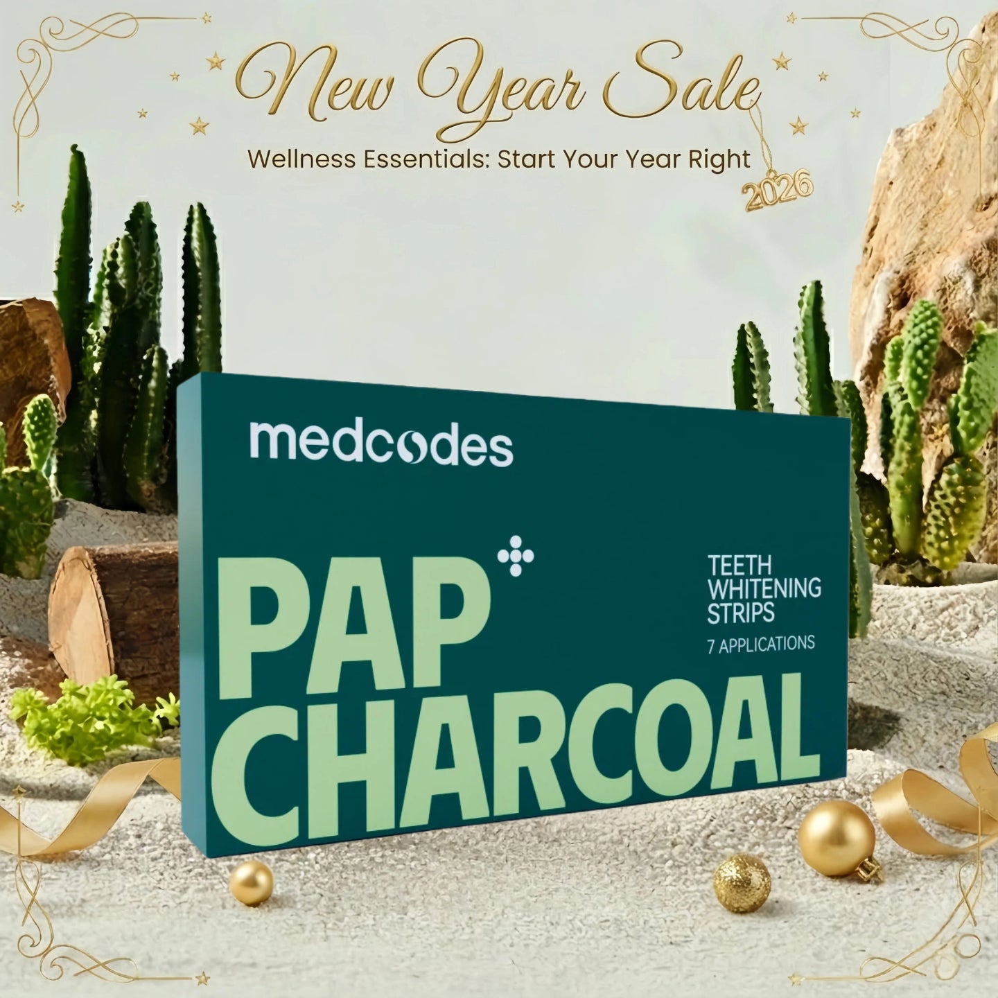 Haloral Med Series PAP+ Charcoal Teeth Whitening Strips