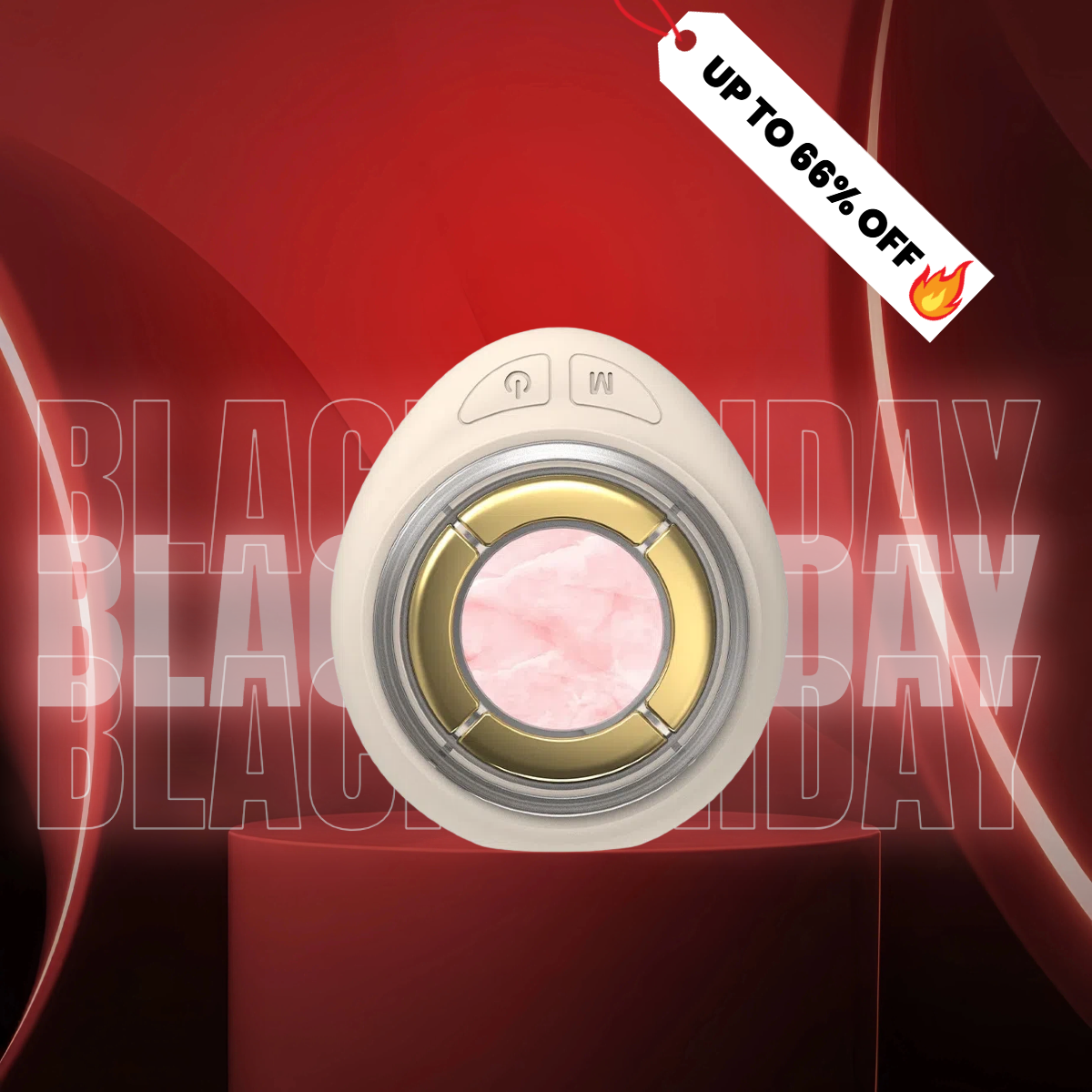 Haloral Rose Quartz Microcurrent & LED Facial Device