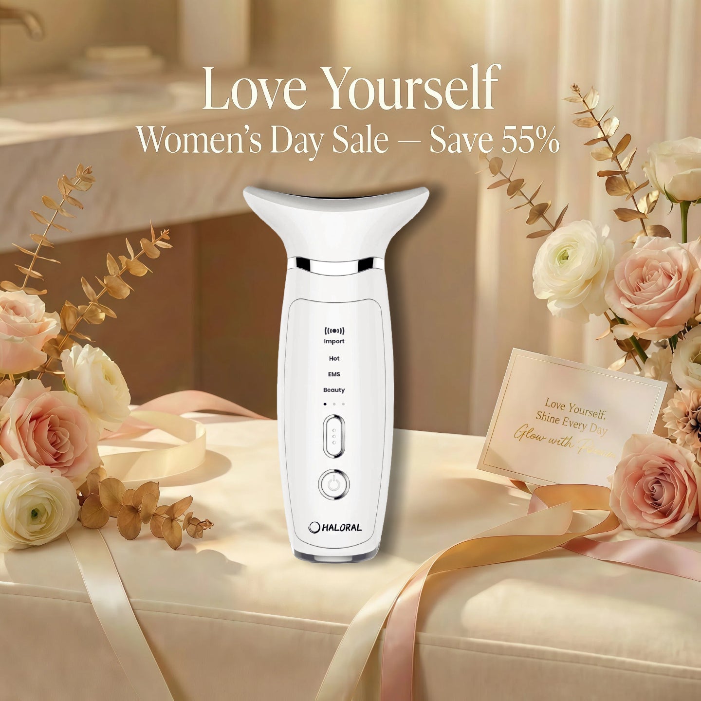 Appareil anti-âge Haloral EMS pour lifting du visage et du cou