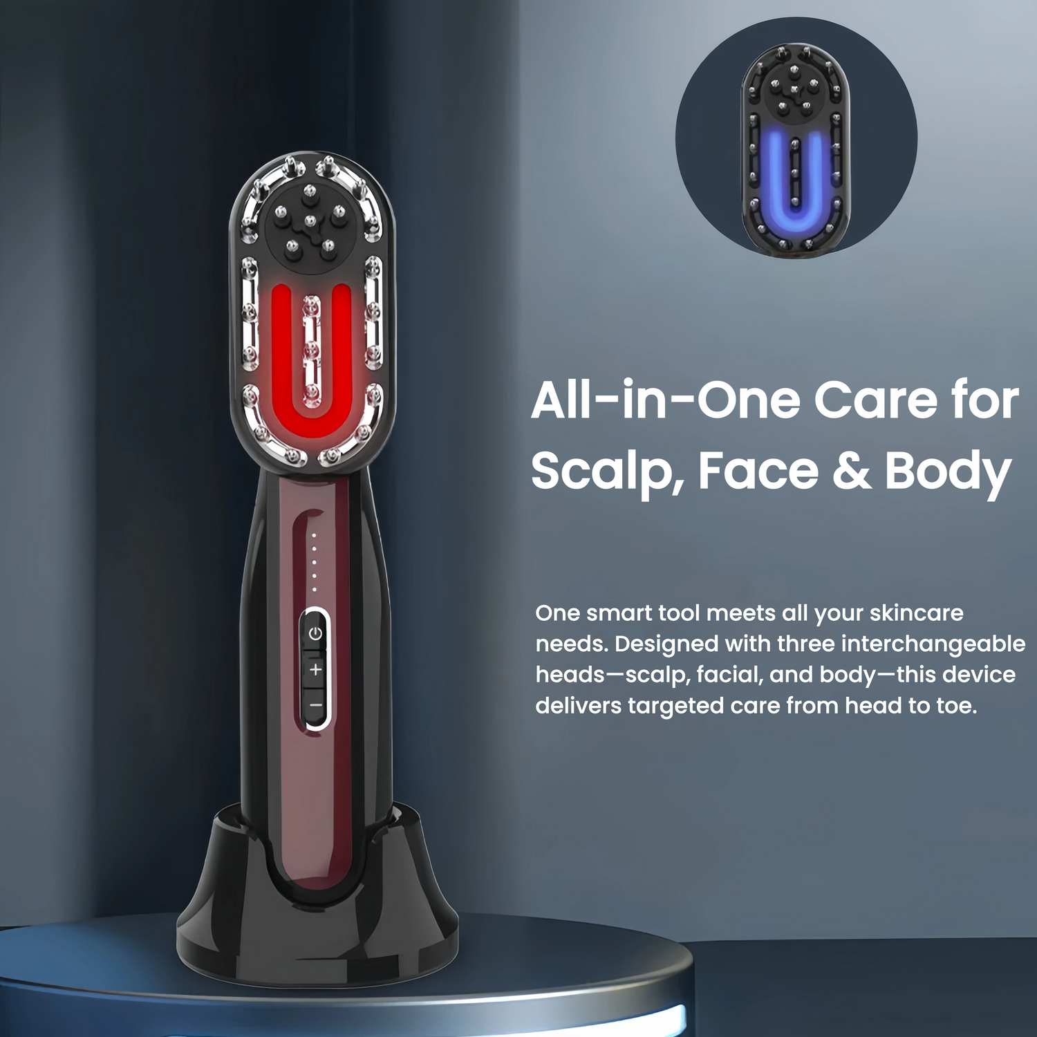Haloral 3-in-1 Microcurrent & LED Therapy Comb