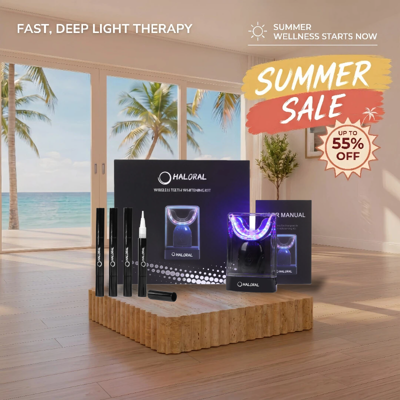 Kit de blanqueamiento dental inalámbrico con LED Haloral Halo Pro