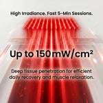 Haloral portable red light therapy panel delivering up to 150 mW/cm² for fast 5-minute sessions