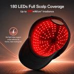Haloral red light therapy cap with 180 LEDs for full scalp coverage and up to 140mW/cm² irradiance