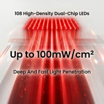 Haloral red light therapy belt featuring 108 dual-chip LEDs with high irradiance up to 100mW/cm2 for deep light penetration